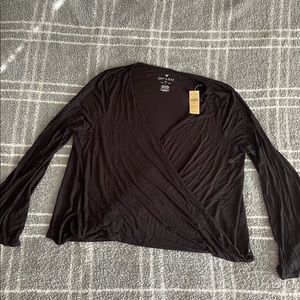 AE Soft & Sexy Wrap Top with Bell Sleeves